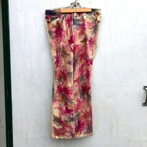 Ate11 handmade tie dye embellished jeans